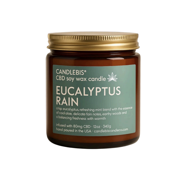 Candlebis CBD Candle / Eucalyptus Rain 80mg